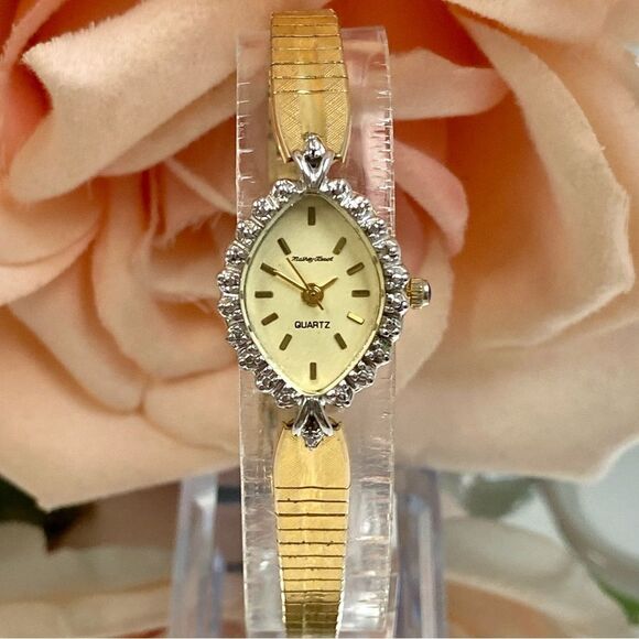 Vintage Mathey Tissot Diamond Accented Bezel Cocktail Watch - Picture 1 of 16